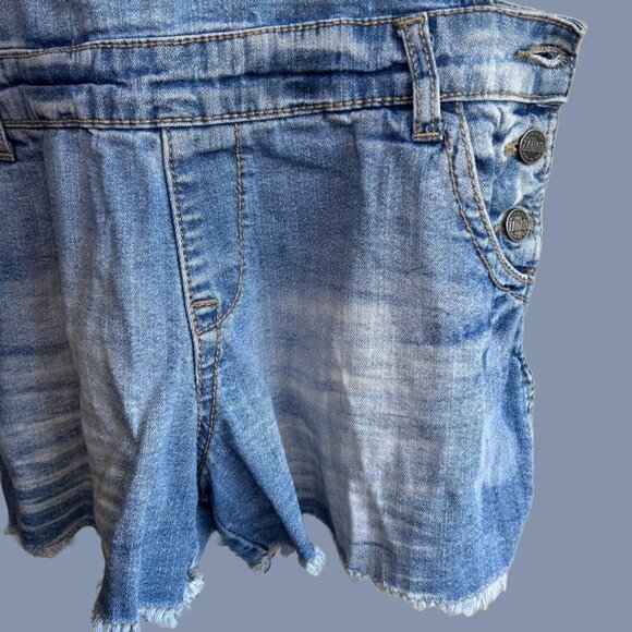 Vintage 90s Zanadi Jean Short Overalls - Picture 2 of 8